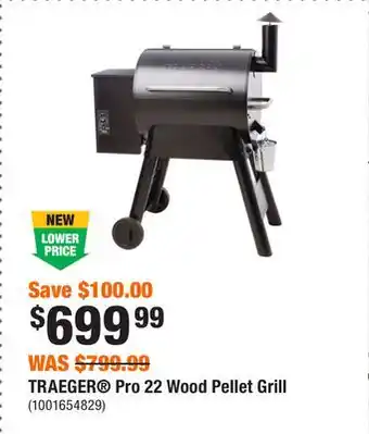 Home Depot TRAEGER Pro 22 Wood Pellet Grill offer