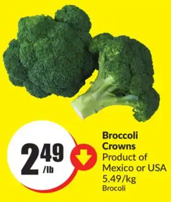 FreshCo Broccoli Crowns 5.49/kg offer