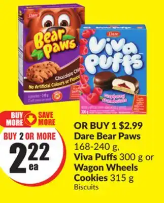 FreshCo Dare Bear paws 168-240 g offer