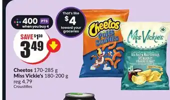 FreshCo Cheetos 170-285 g Miss Vickie's 180-200g offer