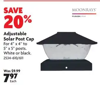 Home Hardware Adjustable Solar Post Cap offer