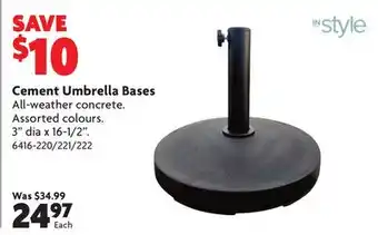 Home Hardware Cement Umbrella Bases offer