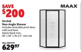 Home Hardware Orchid Neo-Angle Shower offer
