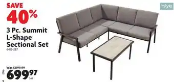Home Hardware 3 Pc. Summit L-Shape Sectional Set offer