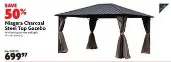 Home Hardware Niagara Charcoal Steel Top Gazebo offer