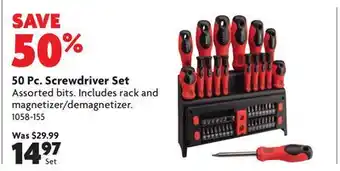 Home Hardware BENCHMARK 50 Pc. Screwdriver Set offer