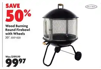 Home Hardware Wood Burning Round Firebowl with Wheels offer