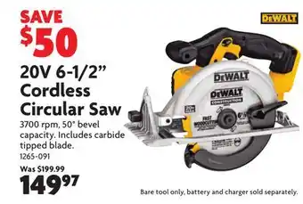 Home Hardware 20V 6-1/2 Cordless Circular Saw offer