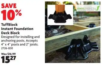 Home Hardware TuffBlock Instant Foundation Deck Block offer