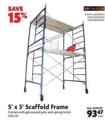 Home Hardware 5' x 5' Scaffold Frame offer