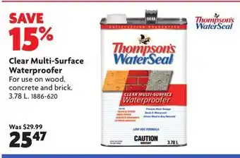 Home Hardware Clear Multi-Surface Waterproofer offer