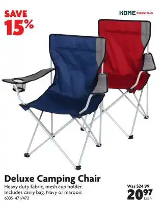 Home Hardware Deluxe Camping Chair offer