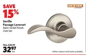 Home Hardware Seville Passage Leverset offer