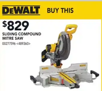 RONA DEWALT SLIDING COMPOUND MITRE SAW offer
