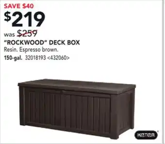 RONA ROCKWOOD DECK BOX offer