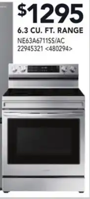 RONA SAMSUNG 6.3 CU.FT. RANGE offer