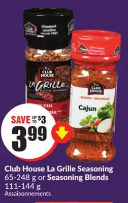 Chalo FreshCo Club House La Grille Seasoning 65-248 g or Seasoning Blends 111-144 g offer