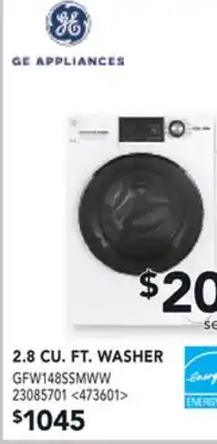 RONA GE APPLIANCES 2.8 CU. FT. WASHER offer