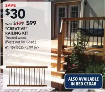 RONA CREATIVE RAILING KIT 6' offer