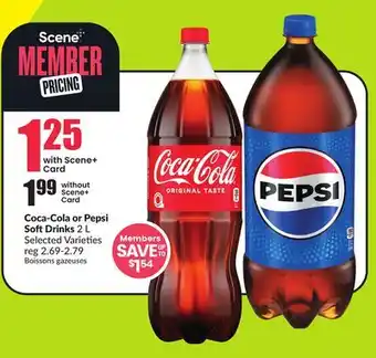 Chalo FreshCo Coca-Cola or Pepsi Soft Drinks 2 L Selected Varieties offer