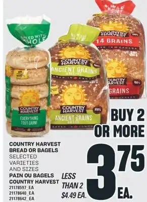 Valu-mart PAIN OU BAGELS COUNTRY HARVEST offer