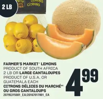 Valu-mart CITRONS DÉLICES DU MARCHÉ OU GROS CANTALOUPS offer