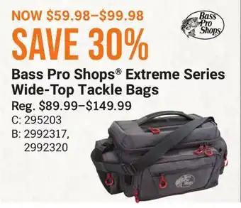 Bass Pro Bass Pro Shops Extreme Series Wide-Top Tackle Bags offer
