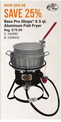 Bass Pro Bass Pro Shops 6.5 qt. Aluminum Fish Fryer offer