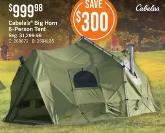 Bass Pro Cabela's Big Horn 6-Person Tent offer