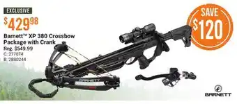 Bass Pro Barnett XP 380 Crossbow Package with Crank offer