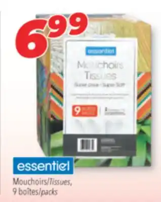 Familiprix Essentiel Tissues 9 /packs offer