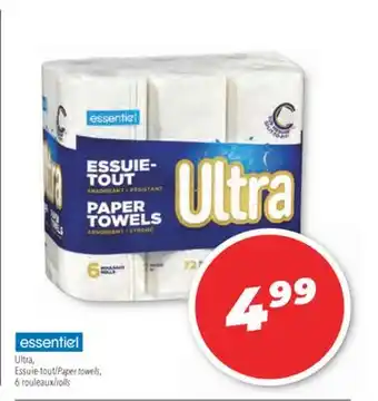 Familiprix ESSENTIEL, Ultra, Paper towels, 6 rolls offer