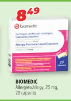 Familiprix BIOMEDIC Allergy, 25 mg, 20 capsules offer