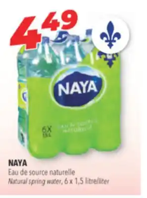 Familiprix NAYA Natural spring water, 6 x 1,5 litre offer
