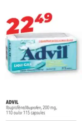 Familiprix ADVIL Ibuprofen, 200 mg, 110 or 115 capsules offer