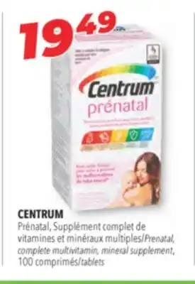Familiprix CENTRUM Prenatal, complete multivitamin, mineral supplement, 100 tablets offer