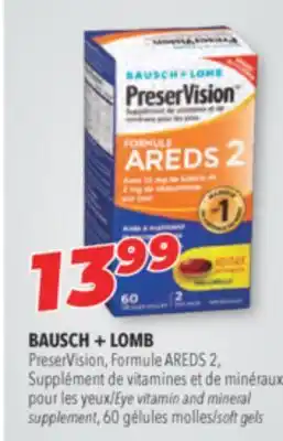 Familiprix BAUSCH + LOMB Eye vitamin and mineral supplement, 60 /soft gels offer