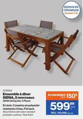 Patrick Morin SIENA Dining Set, 5 Pieces offer