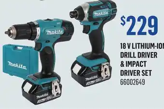Canac 18 V Lithium-Ion Drill Driver & Impact Driver Set offer