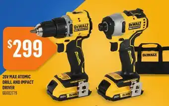 Canac 20V MAX Atomic Drill and Impact Driver offer