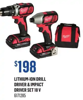 Canac Lithium-Ion Drill Driver & Impact Driver Set 18 V offer
