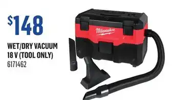 Canac Wet/Dry Vacuum 18 V (Tool only) offer