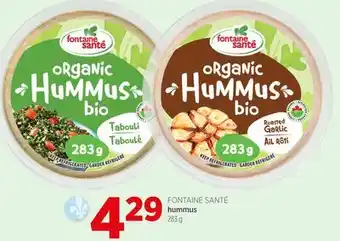 Avril FONTAINE SANTÉ hummus offer