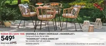 RONA WANDERLUST 5-PIECE DINING SET offer