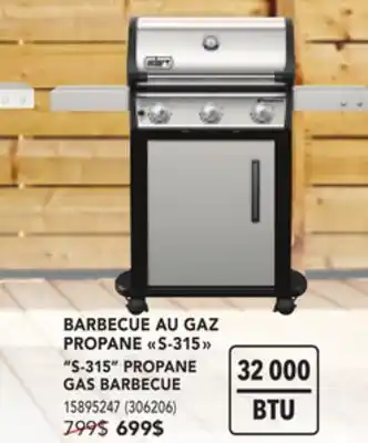 RONA WEBER S-315 PROPANE GAS BARBECUE offer