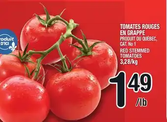 Marche Ami TOMATES ROUGES EN GRAPPE | RED STEMMED TOMATOES offer