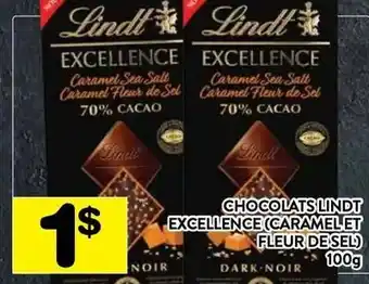 Supermarché PA CHOCOLATS LINDT EXCELLENCE (CARAMEL ET FLEUR DE SEL) offer