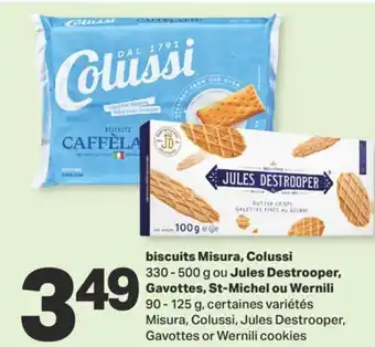 L'Intermarché biscuits Misura, Colussi 330 - 500 g ou Jules Destrooper, Gavottes, St-Michel ou Wernili 90 - 125 g offer