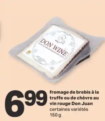 L'Intermarché fromage de brebis à la truffe ou de chèvre au vin rouge Don Juan offer