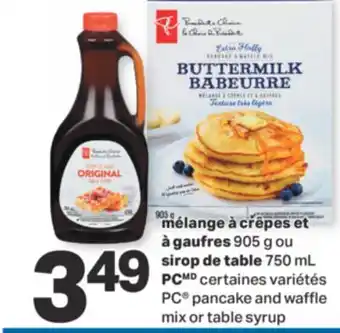 L'Intermarché mélange à crêpes et à gaufres 905 g ou sirop de table 750 mL PCMD offer